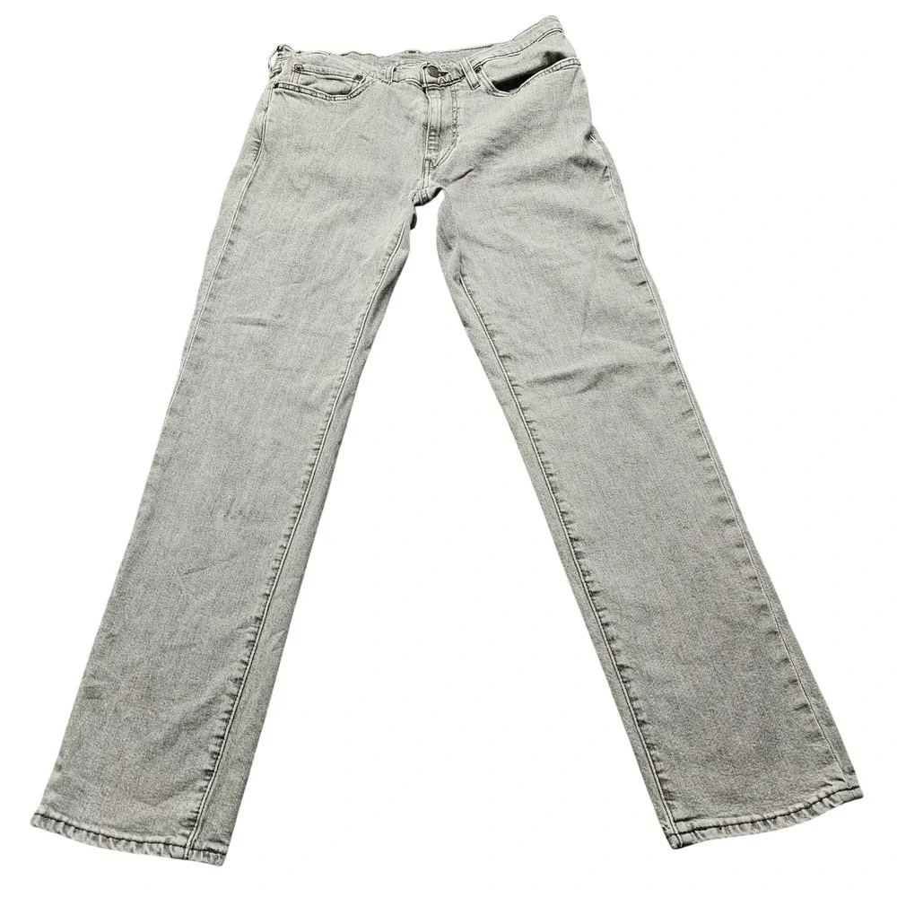 Levis 511 Slim Jeans Mens 34x32 Gray Light Wash Denim Streetwear Minimalist